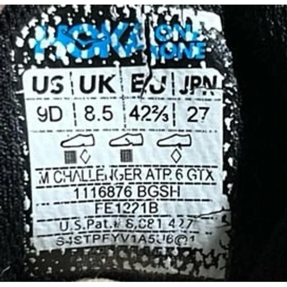 Mens Hoka Challenger ATR 6 GTX Gore-Tex Hiking Trail Running Shoes